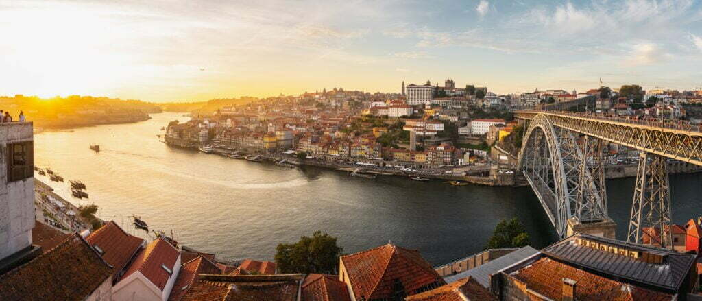 Porto over sunset